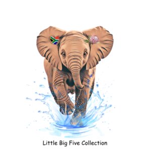 Little Big Five Elephant Tee Design