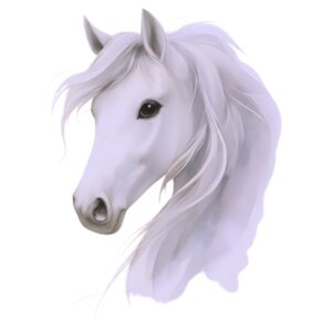 Silver Mane Tee – Soft Aesthetic Horse Print Design