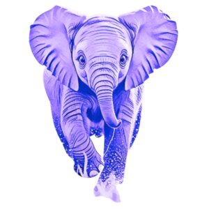 Purple Elephant Unisex V-Neck T-shirt Design