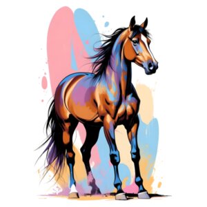 Metallic Stallion Tee Design