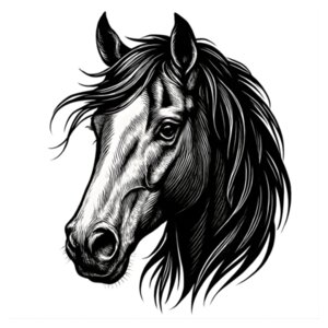 Ink Sketch Stallion Tee Design