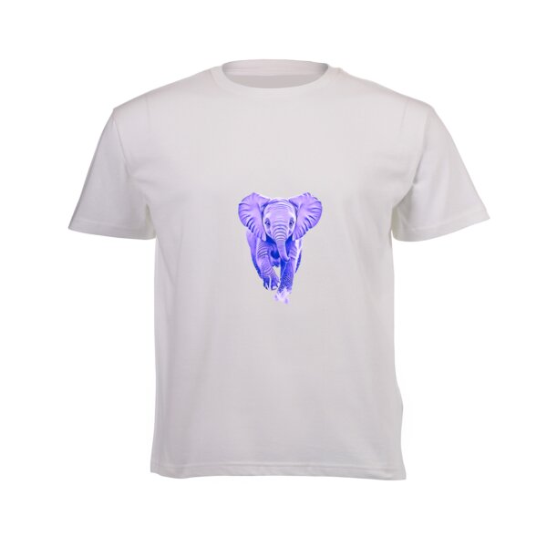 Purple Elephant Unisex V-Neck T-shirt Thumbnail